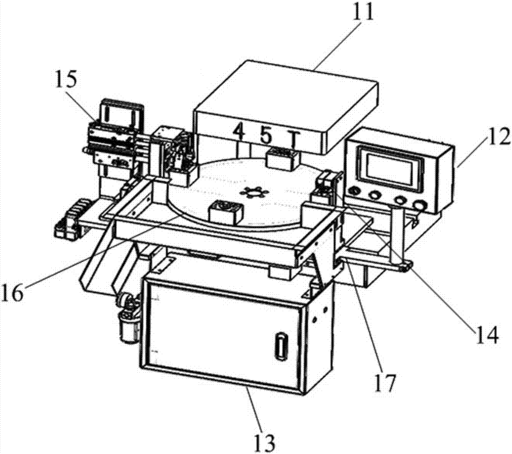 High-precision and high-efficiency riveting device for bolts and eccentric gaskets of automobiles