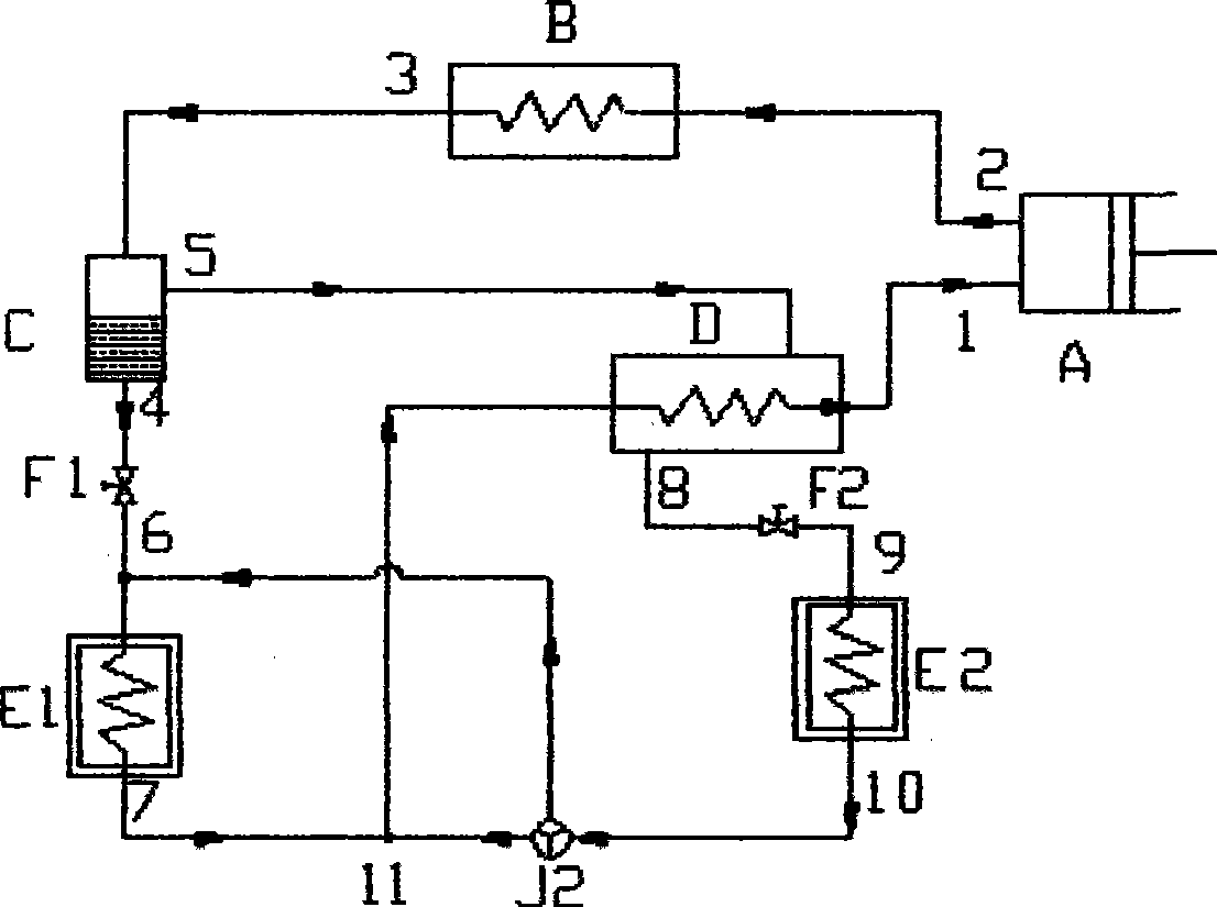 Production method for multi-temperature refrigerating machine with variable evaporating temperature