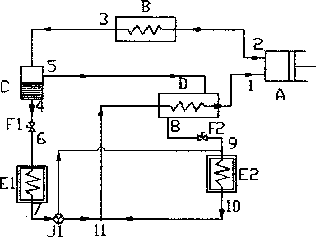 Production method for multi-temperature refrigerating machine with variable evaporating temperature