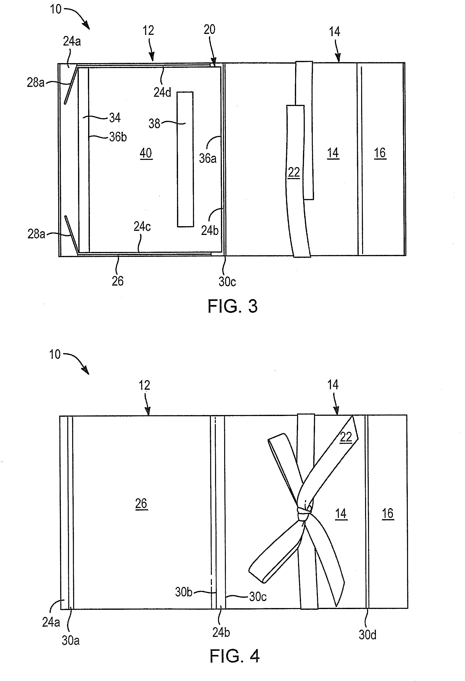 Tuck-and-retain, presentation panel apparatus and method