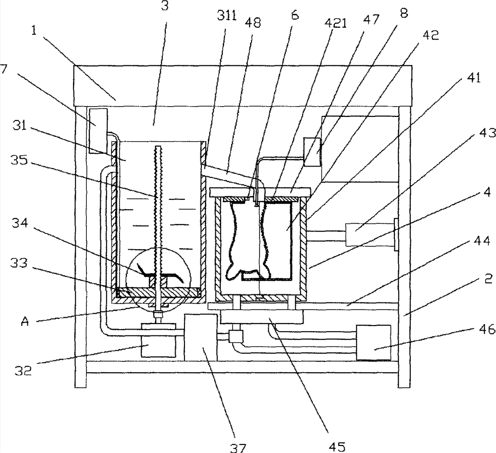 Integrated structure of crude fiber regenerative intelligent barrel-manufacturing machine