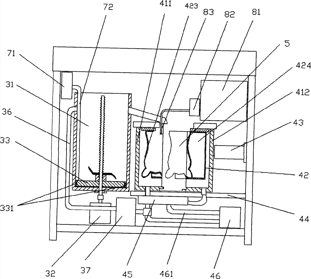 Integrated structure of crude fiber regenerative intelligent barrel-manufacturing machine