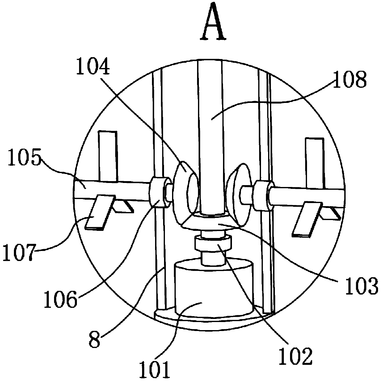 Pretreatment apparatus with stirring function for liquid food detection