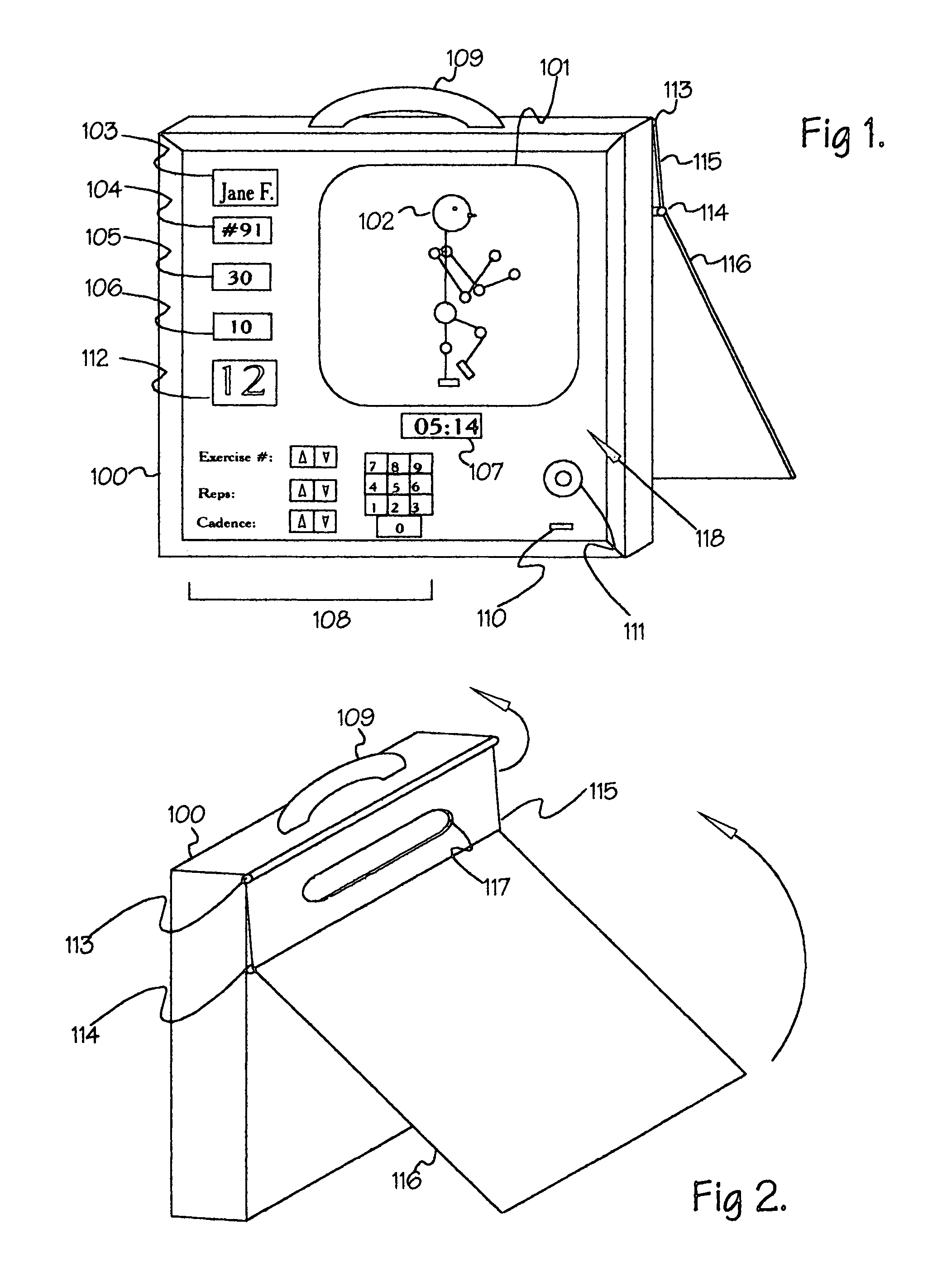 Exercise routine display system and method