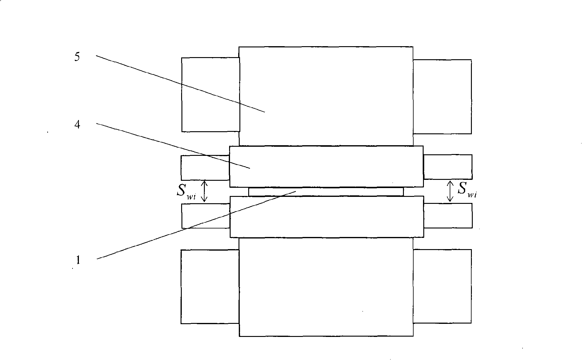 Synthetic setting technology of roll-bending force of five-frame four-roll cold continuous rolling device