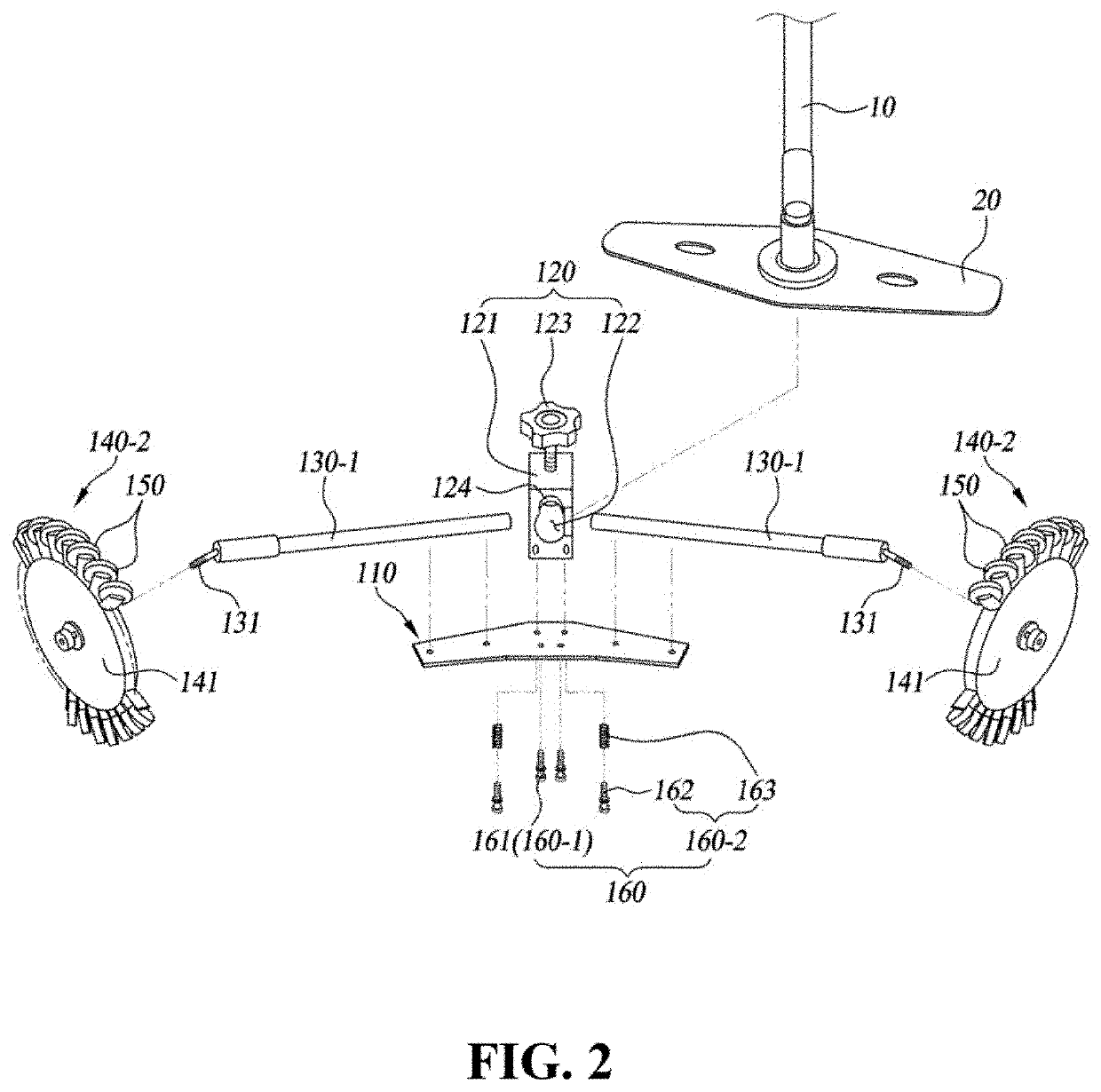 Swing assistance device for brush cutter