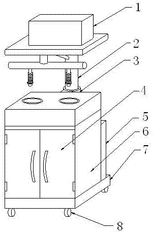 First aid treatment device for patients of emergency surgery department