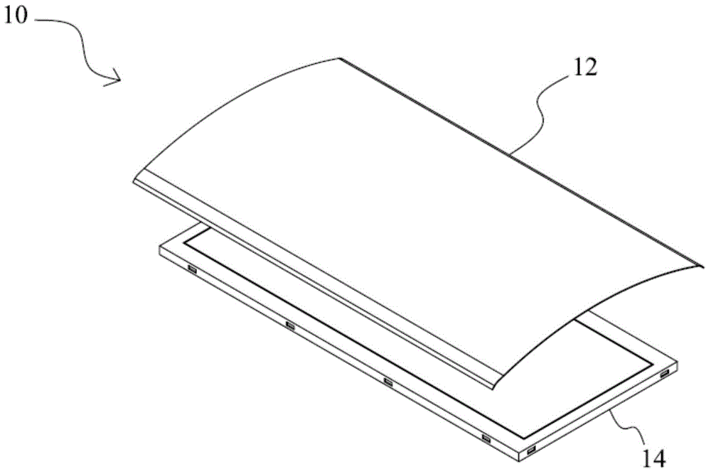 Vehicle-mounted touch device with curved surface structure