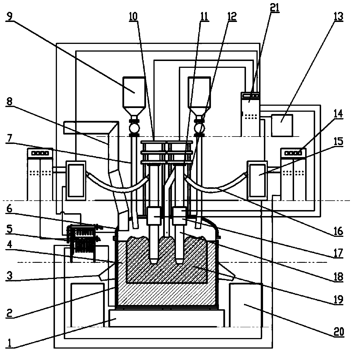 Direct-current aluminum-silicon alloy submerged arc furnace