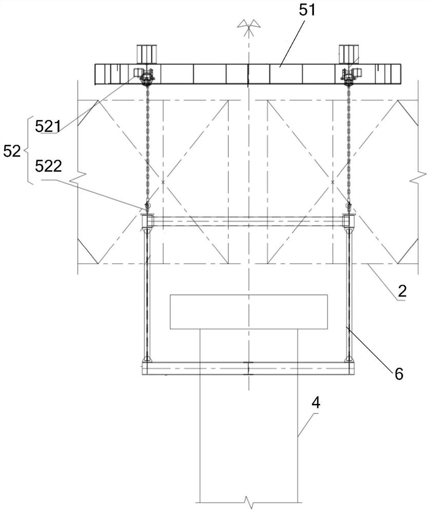 Bridge lifting device, bridge transformation system and bridge transformation construction method