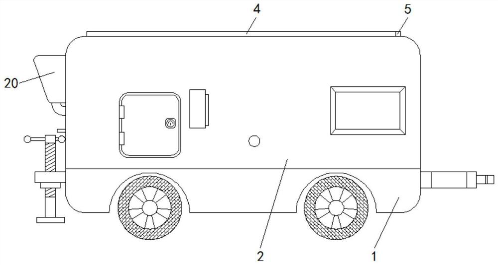 Highway environment-friendly dust-falling construction structure and construction method thereof