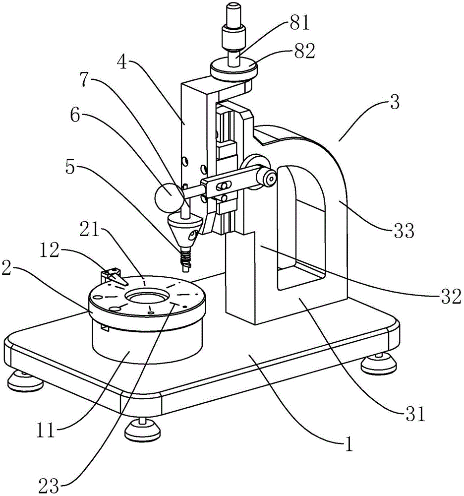 Steel ball measuring table