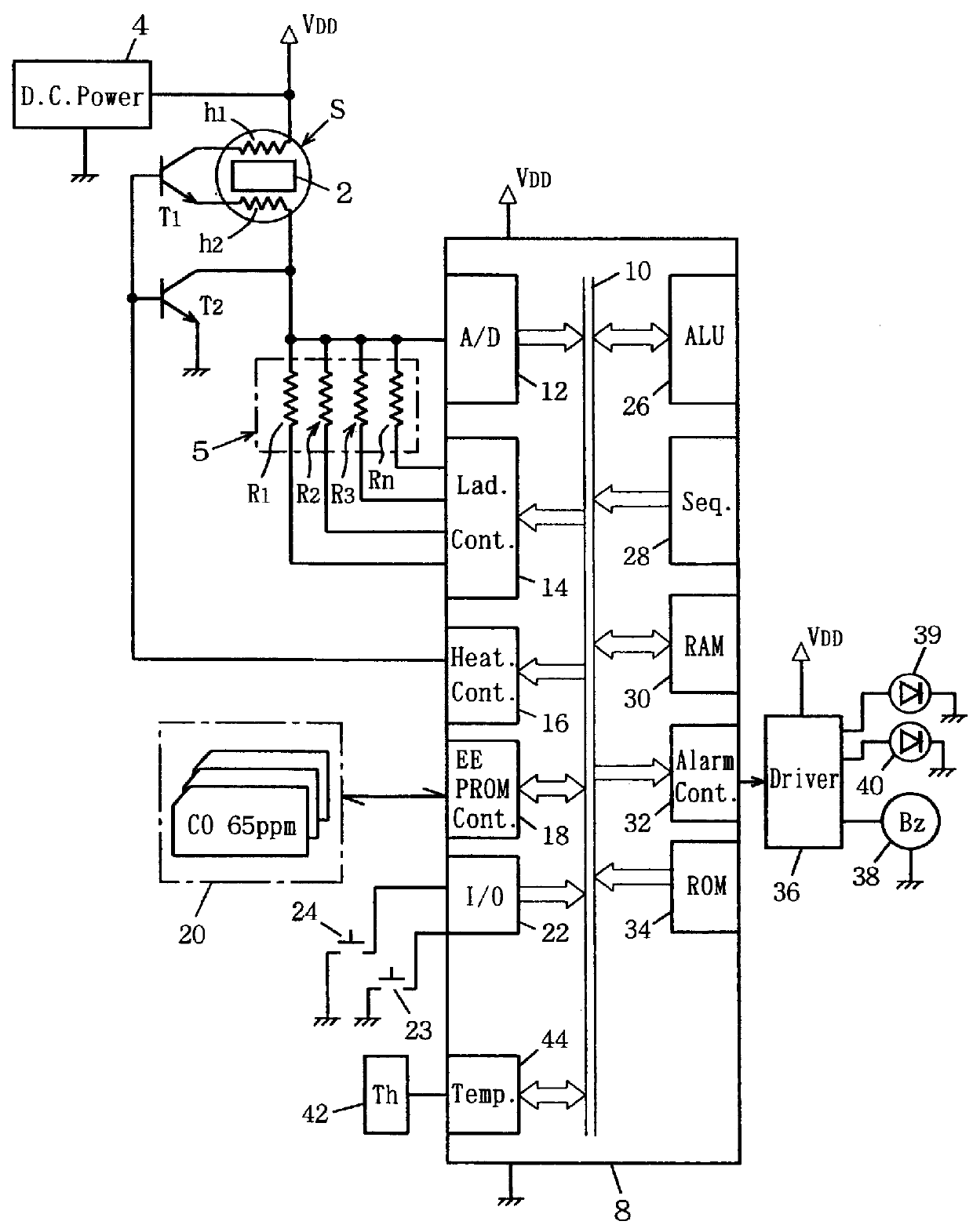 Gas detecting method and its detector