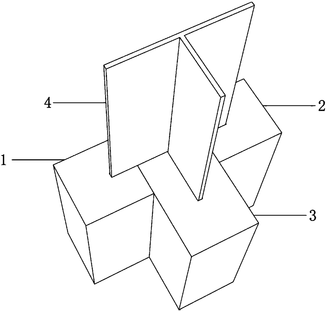 T-shaped steel-wood composite column and manufacturing method thereof