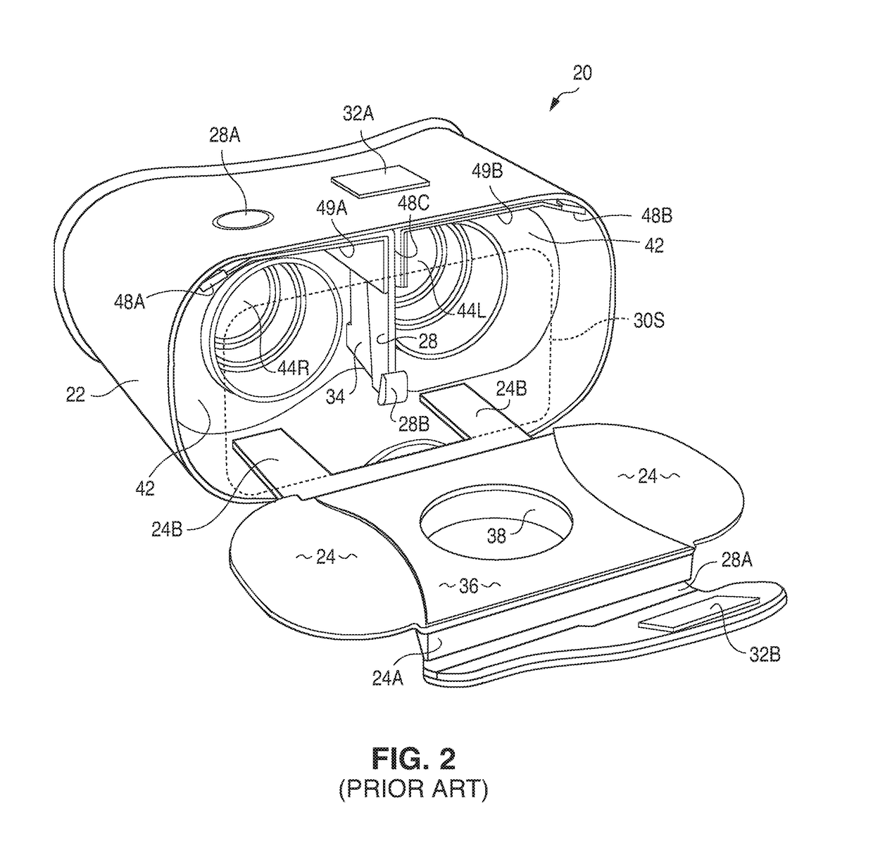 Compact stereoscopic viewing apparatus