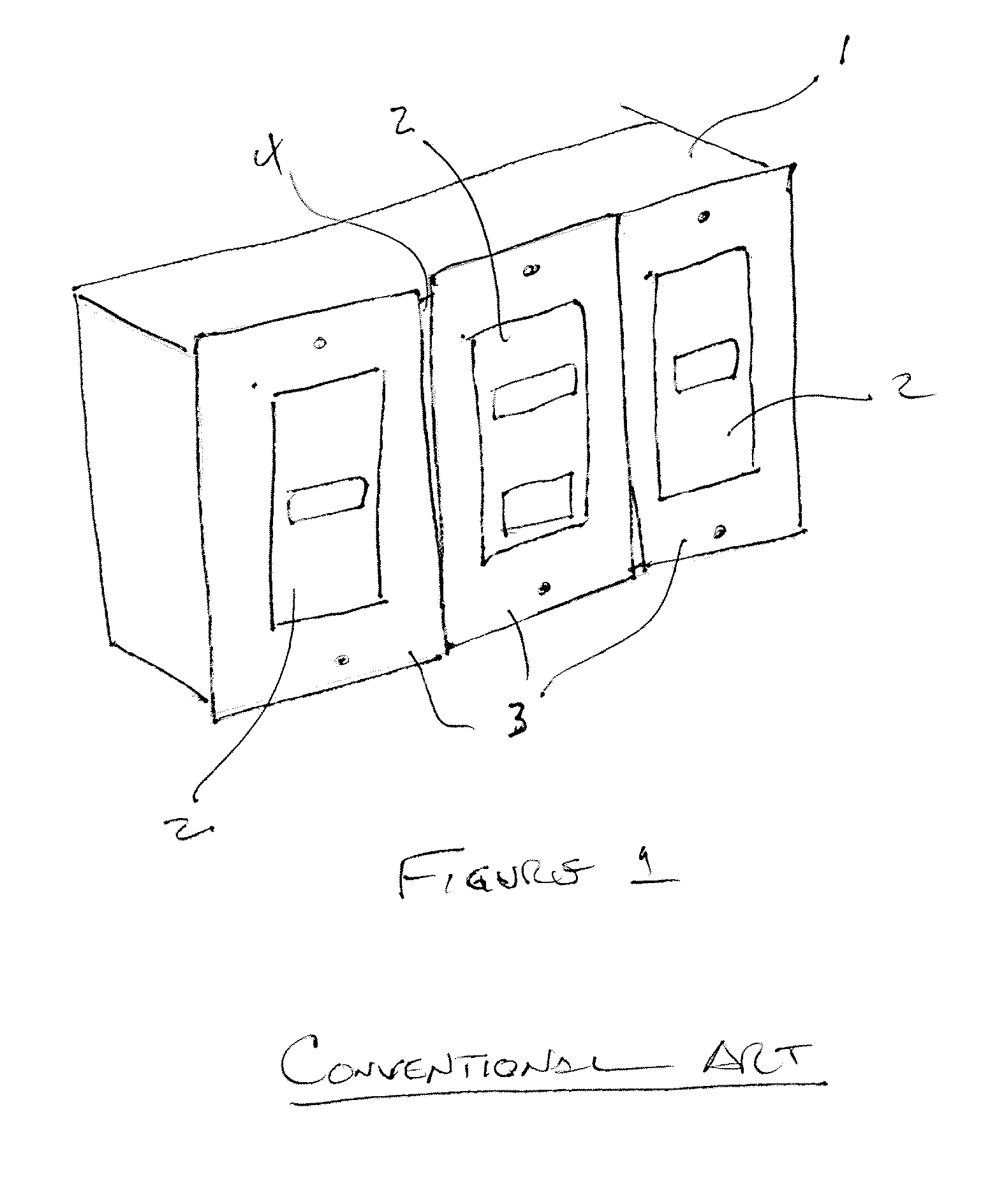 Modular wall plate for ganging commercial dimmers