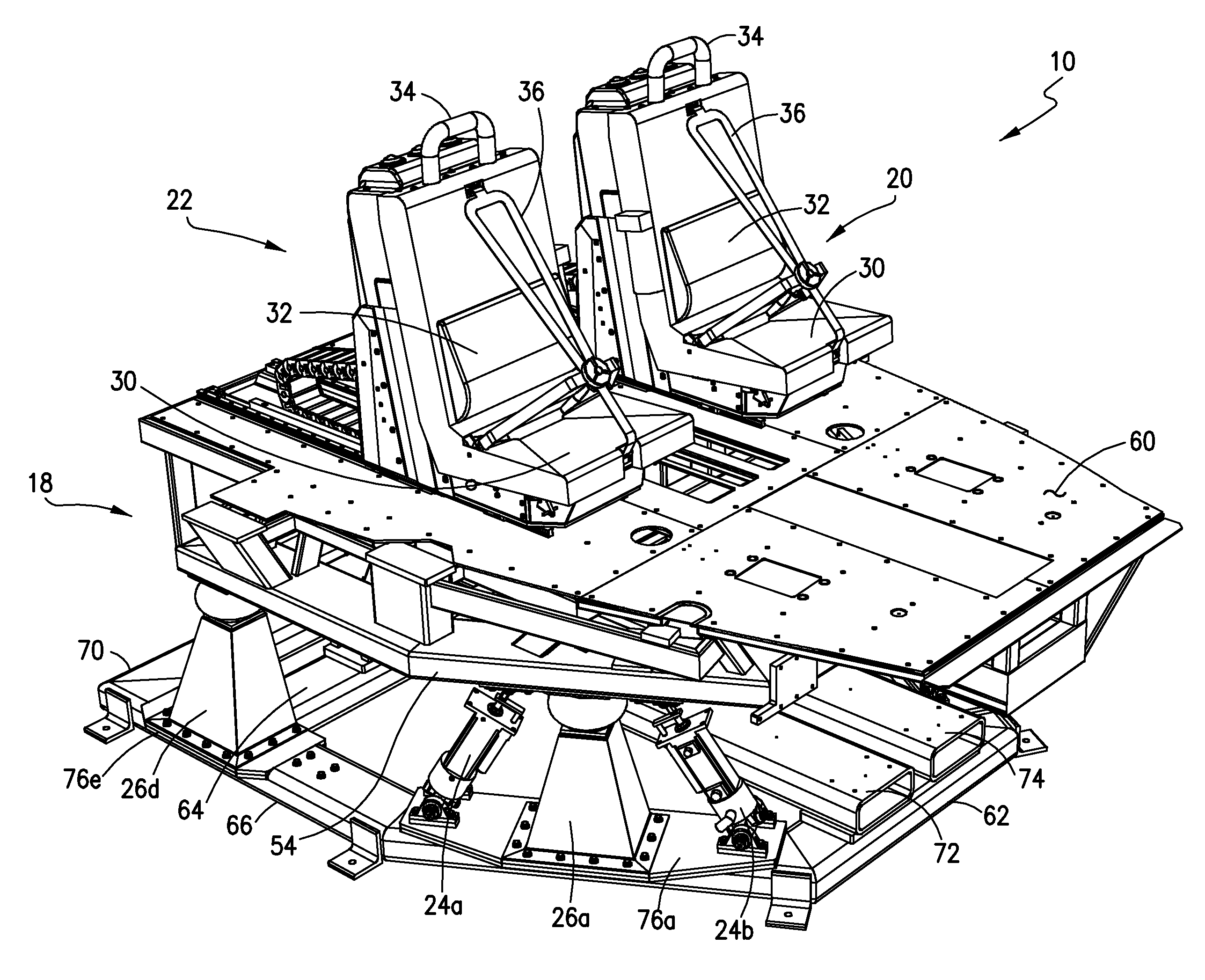 Motion and vibration cuing system