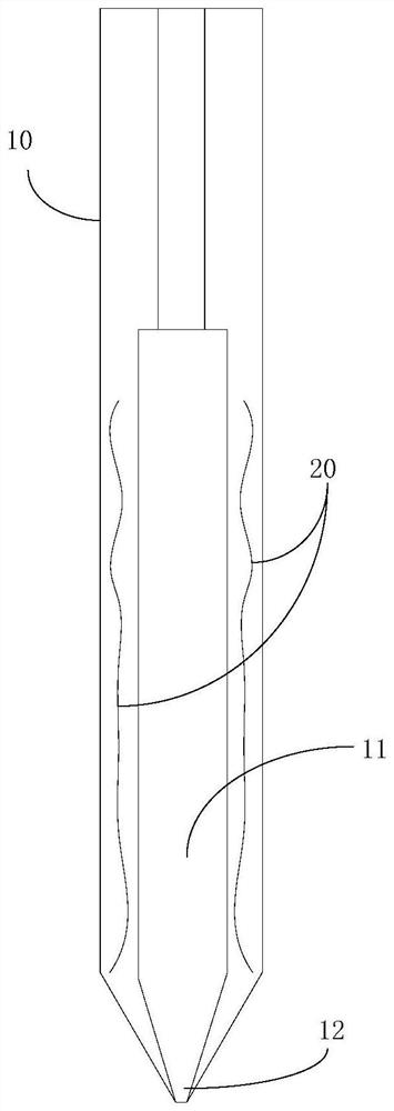 Soldering tin built-in self-fluxing gravity flow electric torch head and soldering method thereof