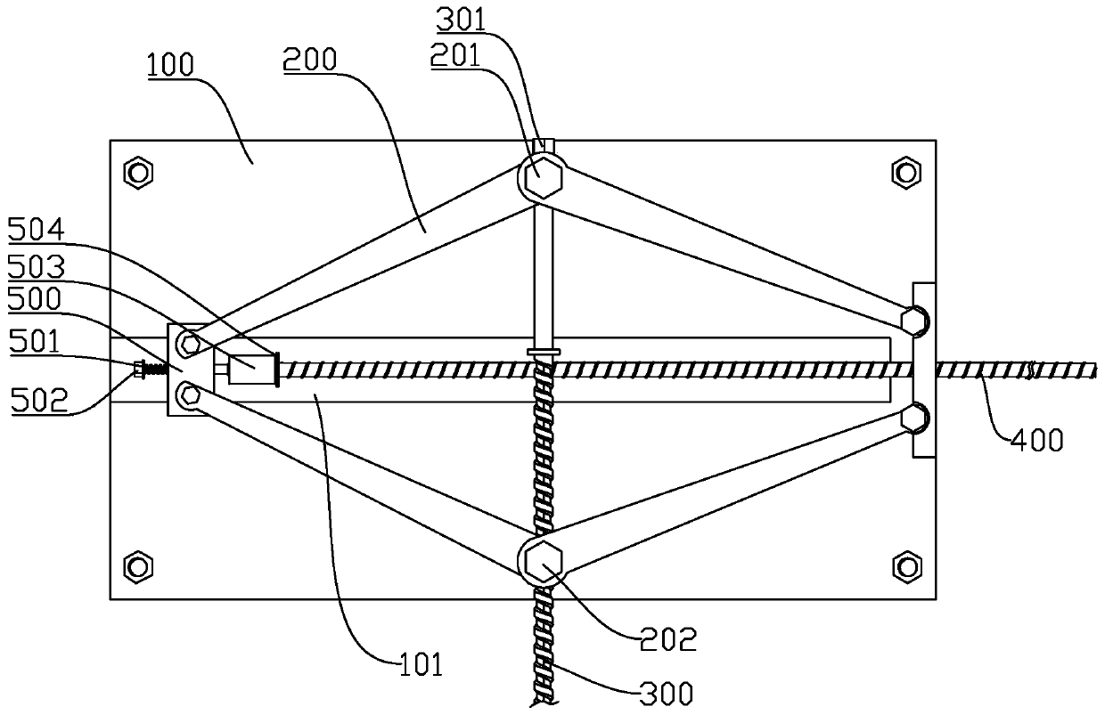 Externally prestressed FRP rebar tensioning anchorage device