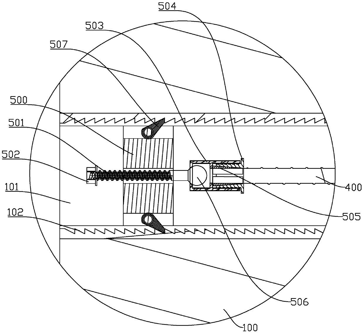 Externally prestressed FRP rebar tensioning anchorage device