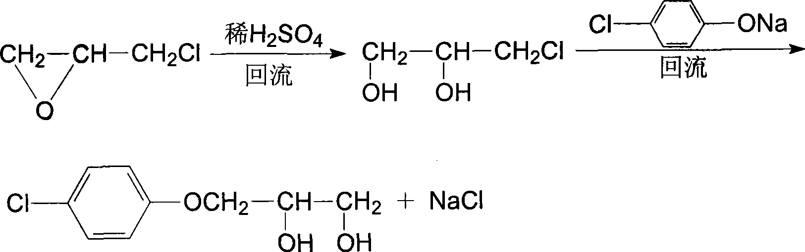 Method for preparing medical compound chlorphenesin