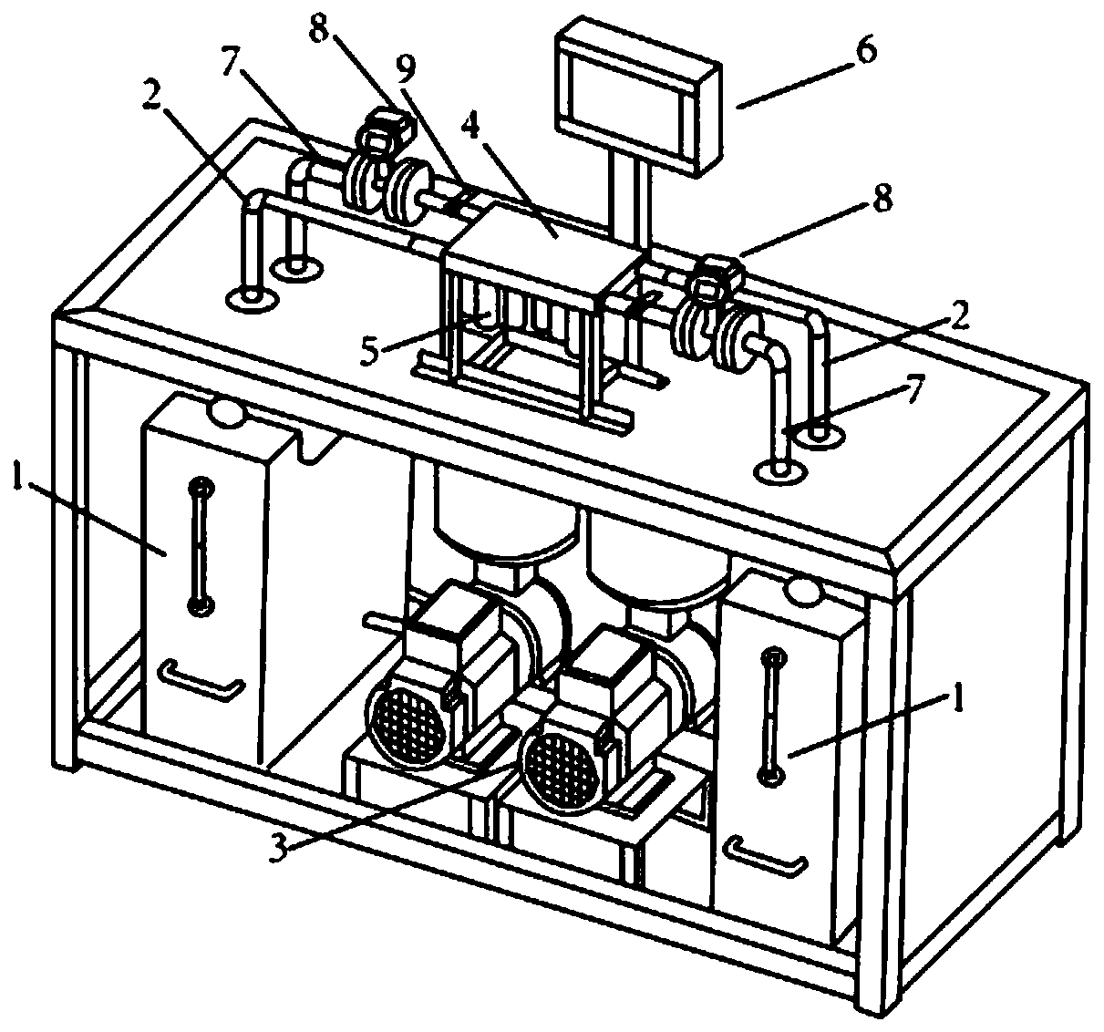 Apparatus and method for seepage test in rough intersecting fractures