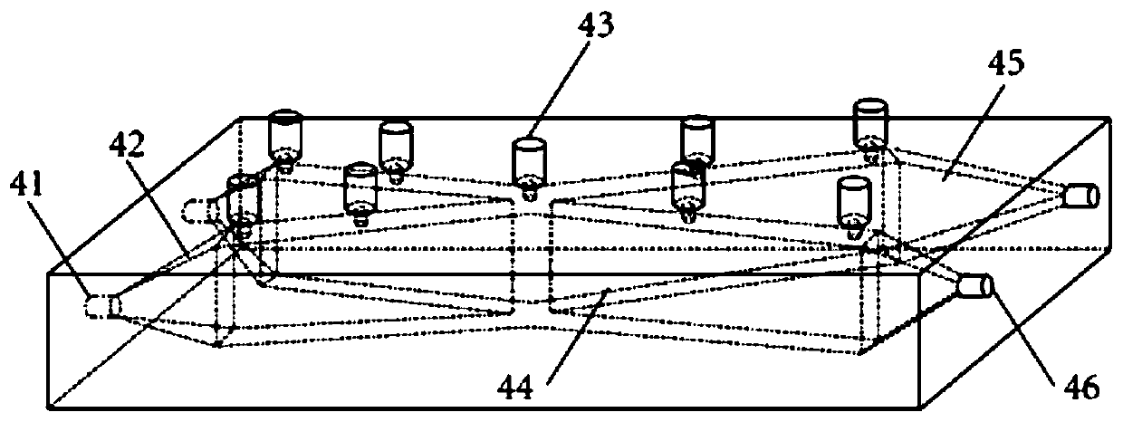 Apparatus and method for seepage test in rough intersecting fractures