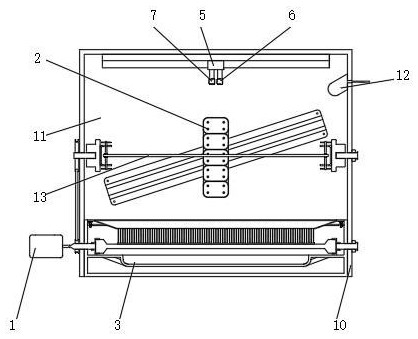 Metal building material surface polishing and derusting device