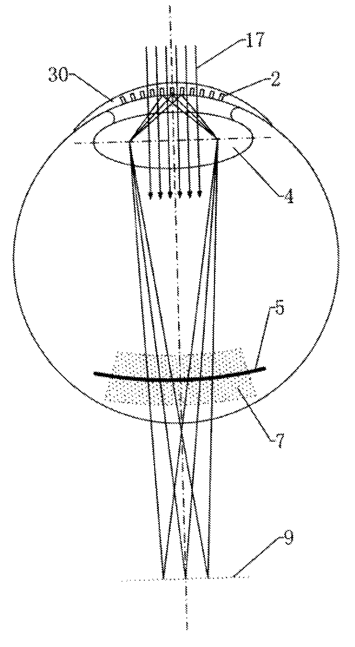 Spatial focal field type glasses display