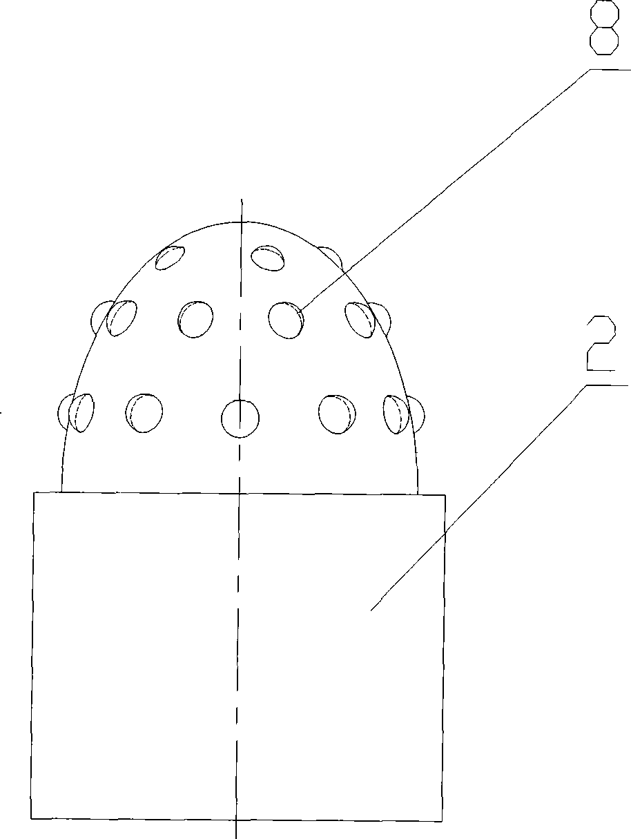 Diamond compound cutter bit head and its manufacturing method