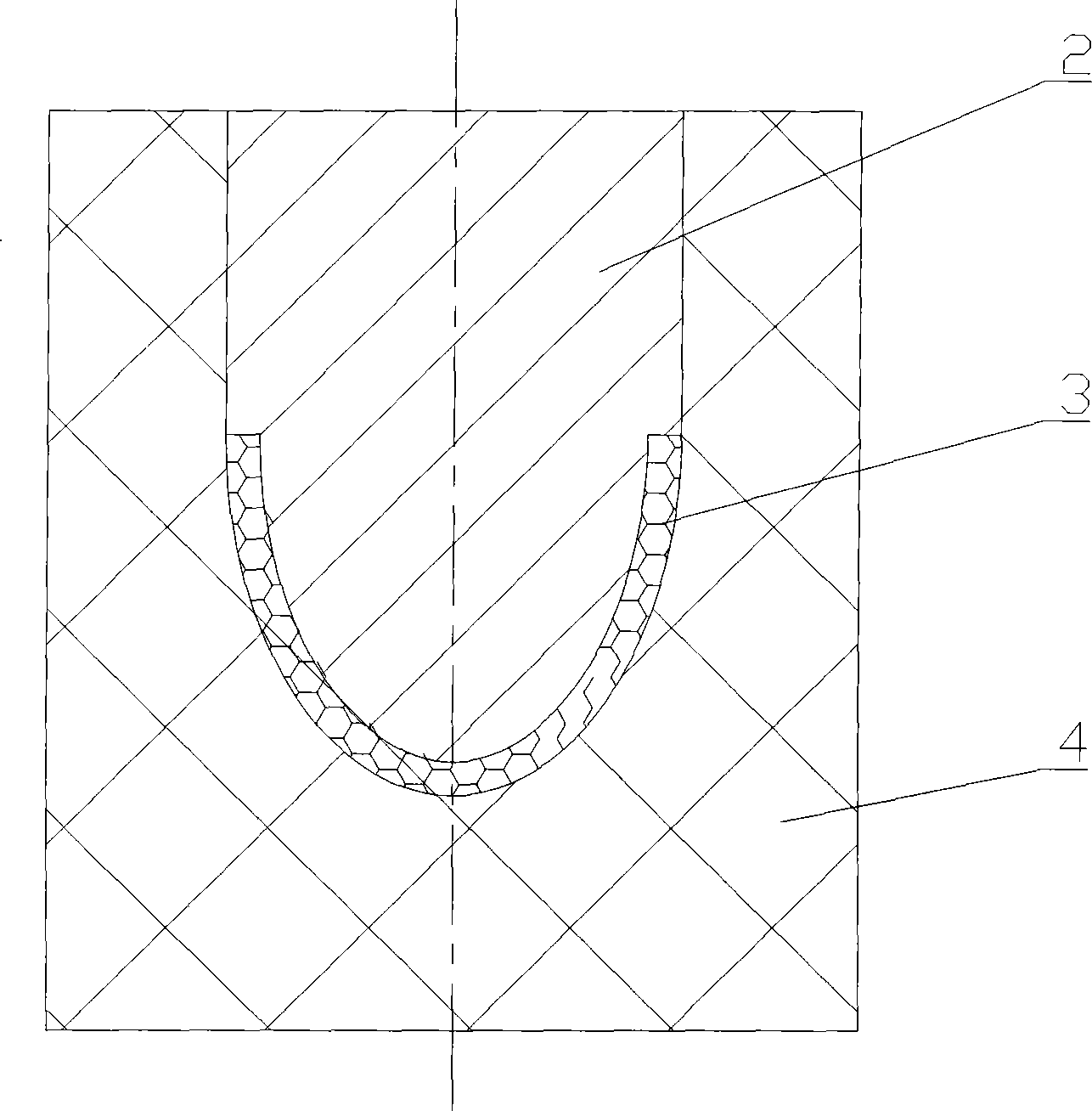 Diamond compound cutter bit head and its manufacturing method