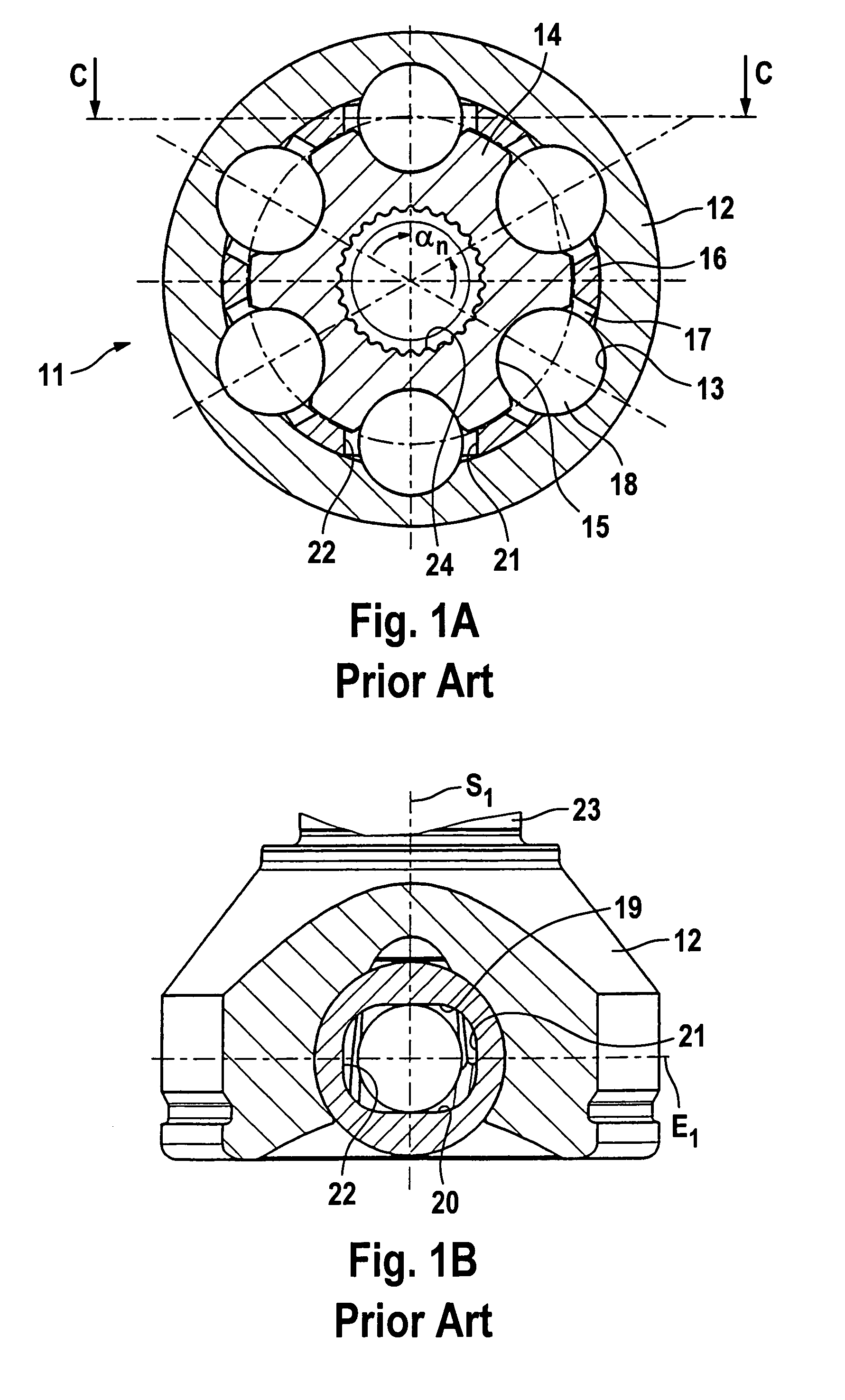 Constant velocity ball joint with ball pairs whose tracks are located on symmetrical planes