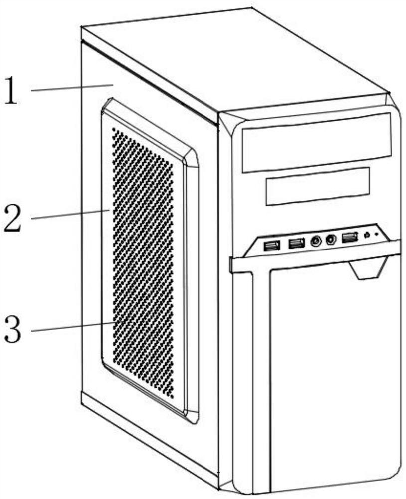 Air cooling device for side face of computer case