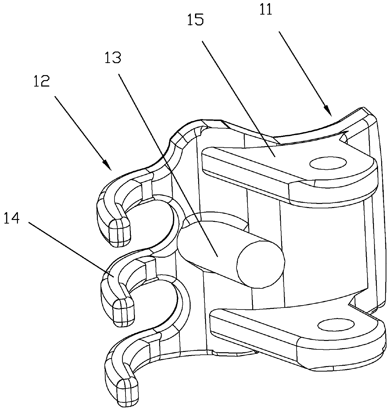 Sending device for clip pieces of small jaw clips