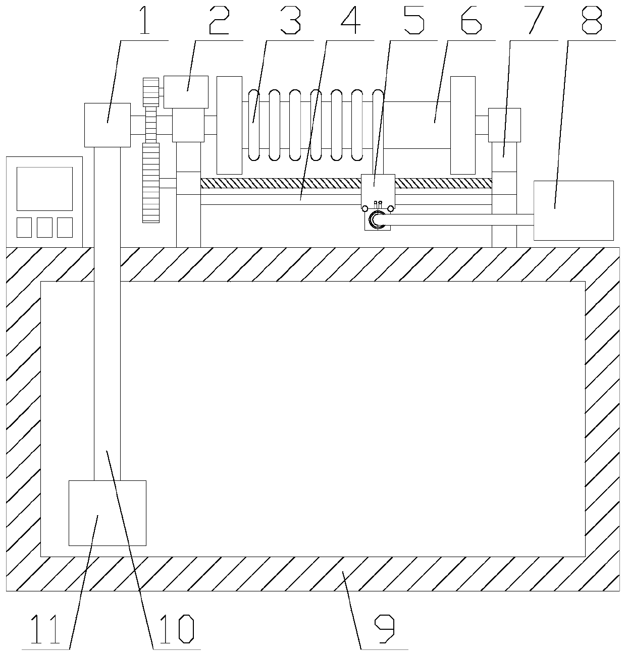 Spray coating machine having conveying pipe storing function and used for treating methanal