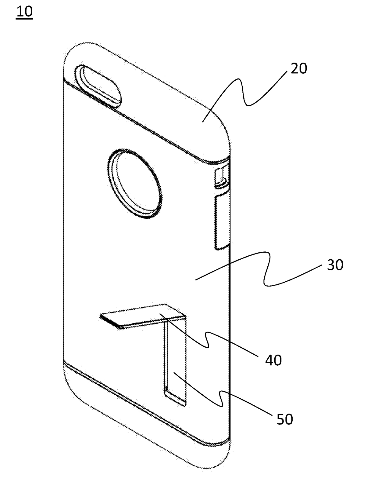 Case having standing leg for electronic device