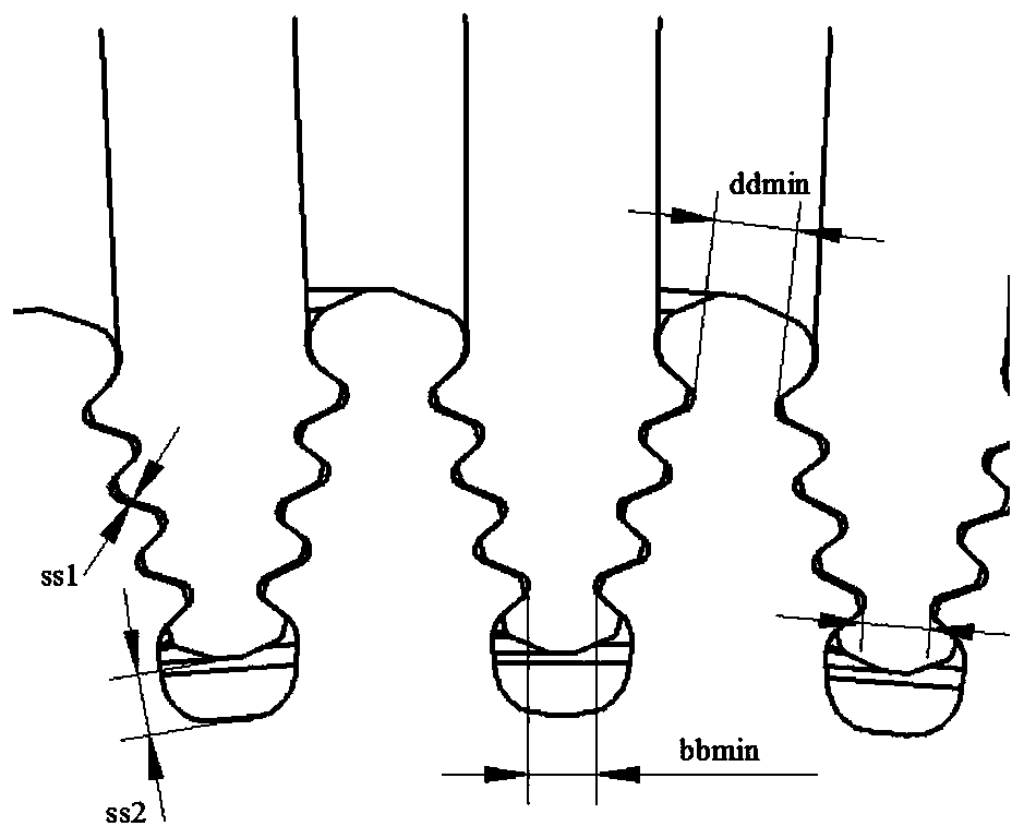 Modular design method for fir-shaped blade root blade groove of turbine of gas turbine