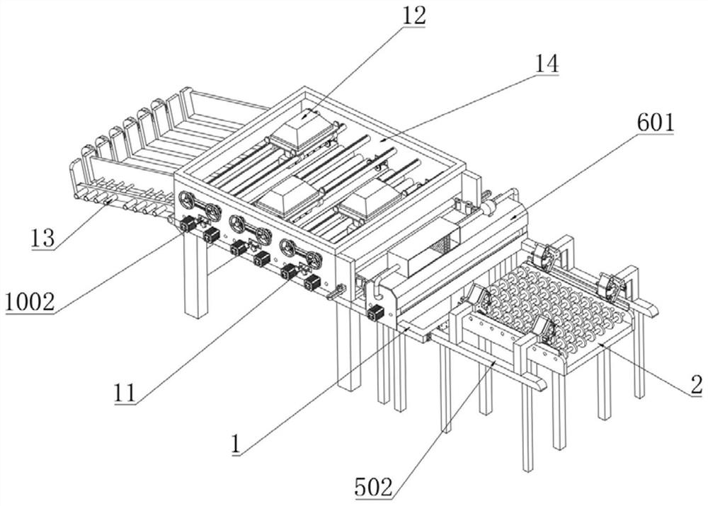 A corrugated box processing system