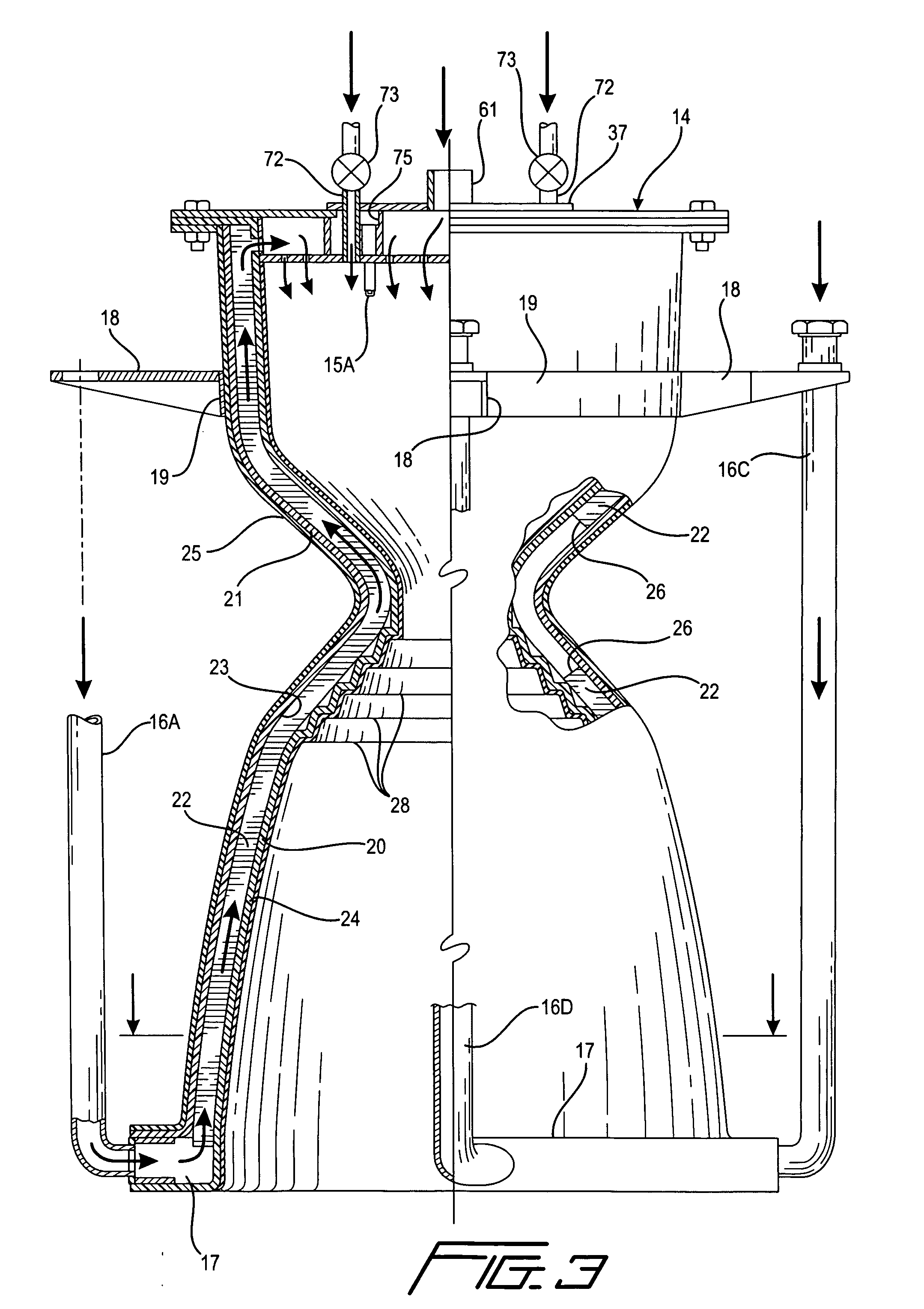 Reinforced, regeneratively cooled uni-body rocket engine