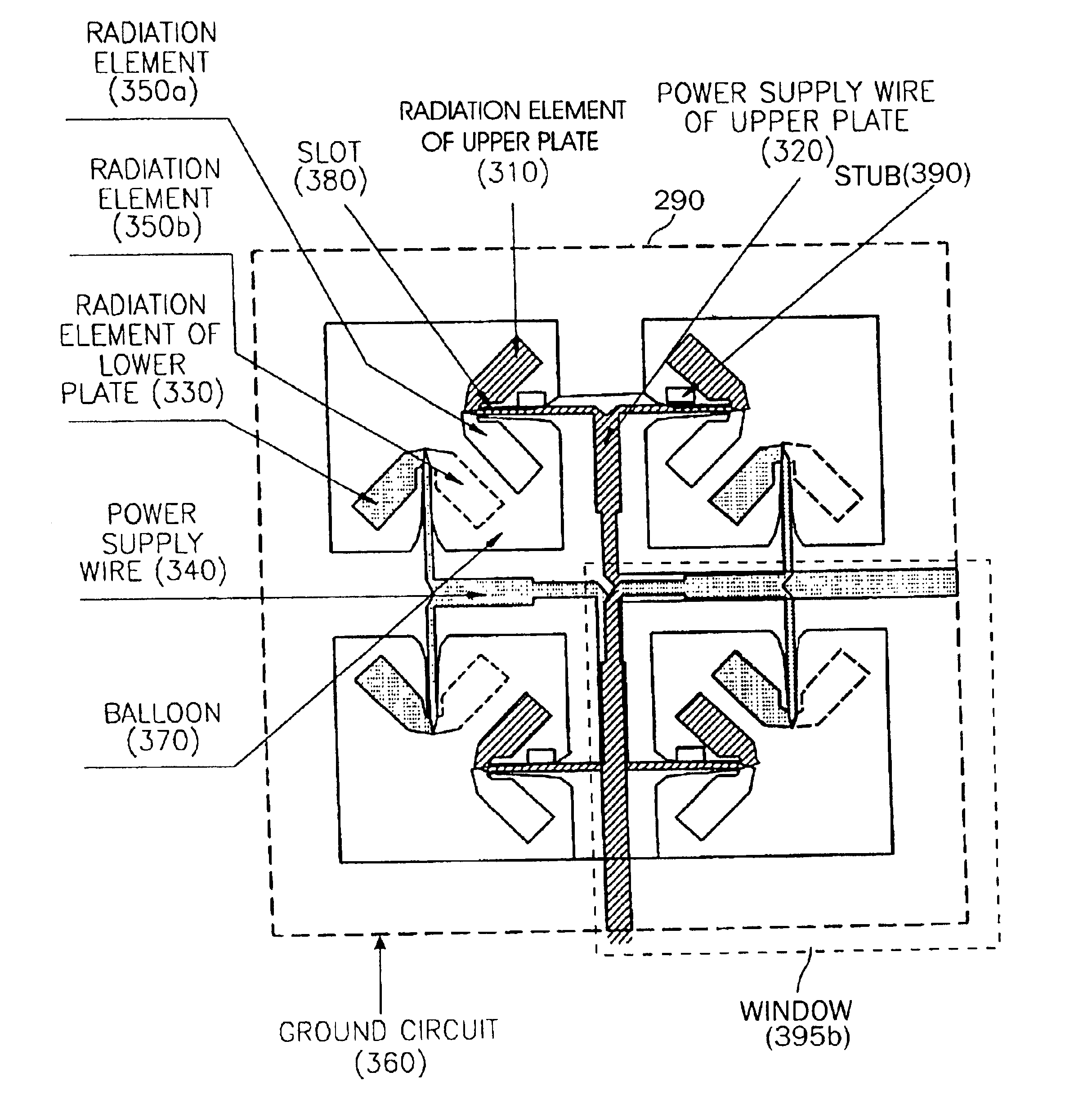 Planar antenna having linear and circular polarization