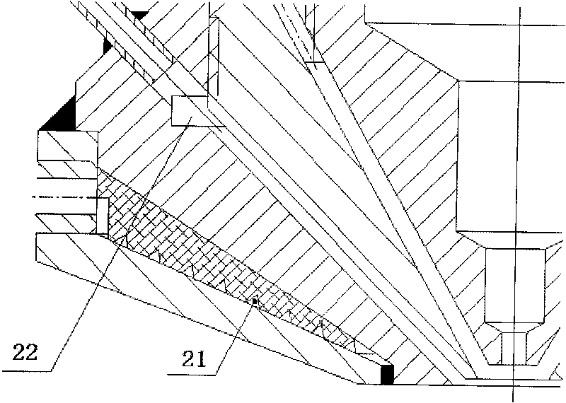 Adjustable laser coaxial powder feeding nozzle