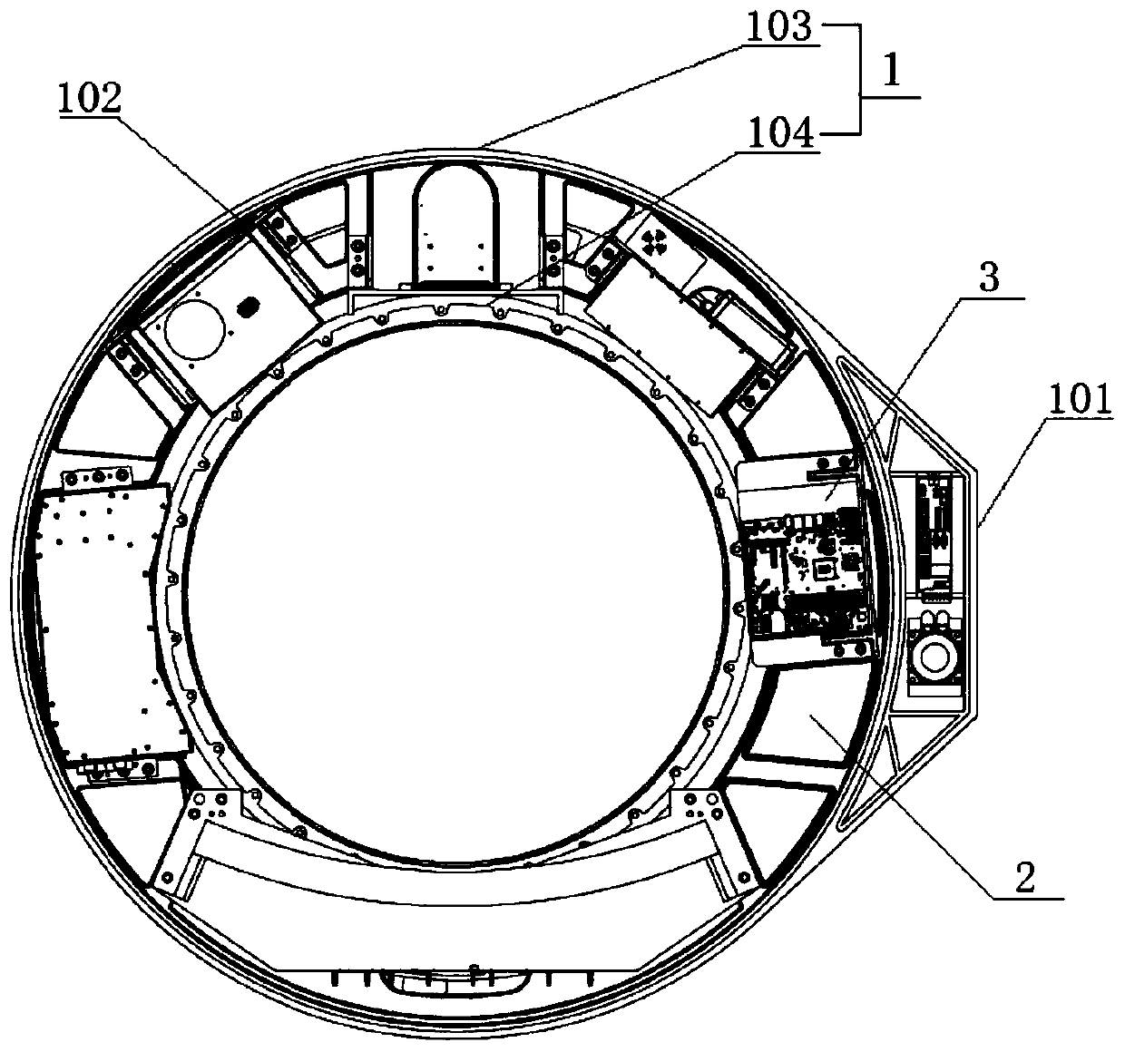 Heat dissipation device of CT scanning machine, CT scanning frame and CT scanning machine