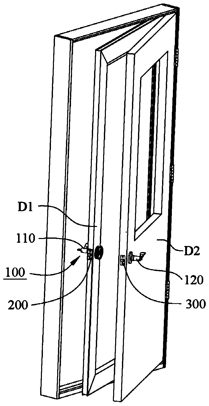 Double-door lock assembly