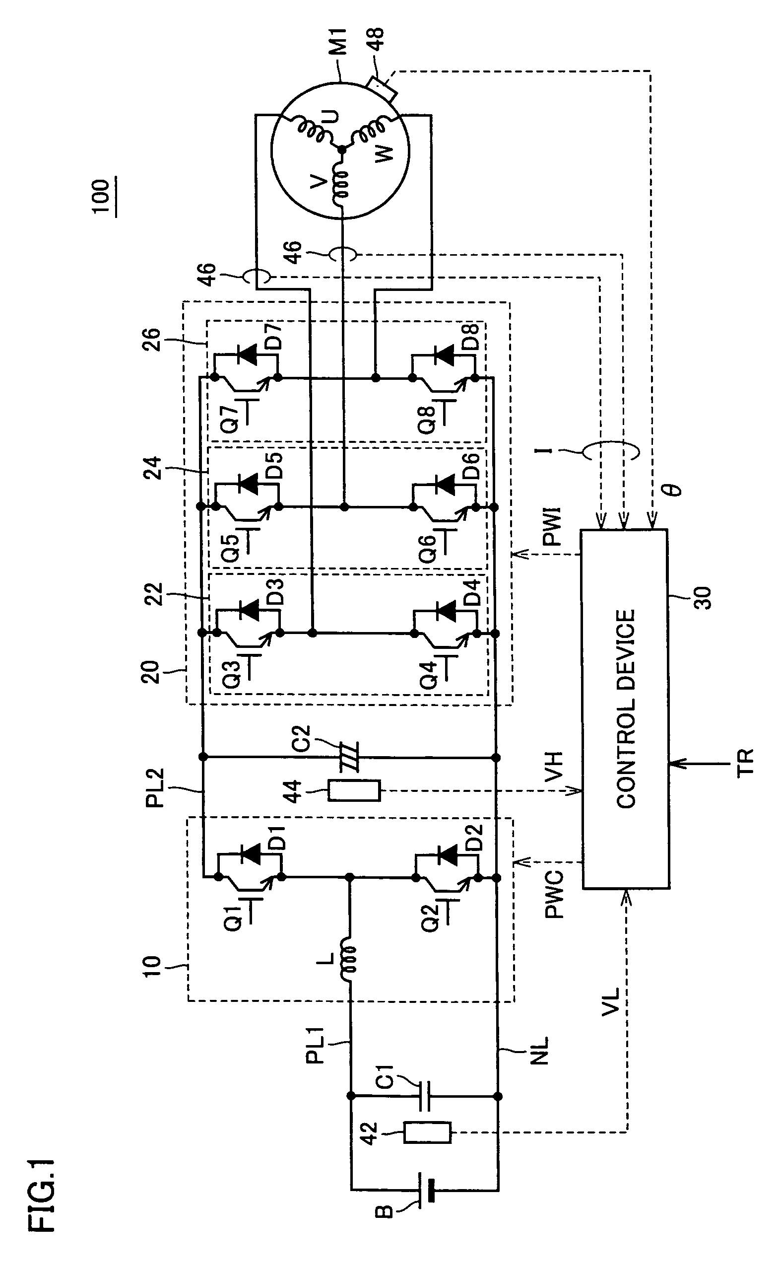 Motor control device and vehicle including the same