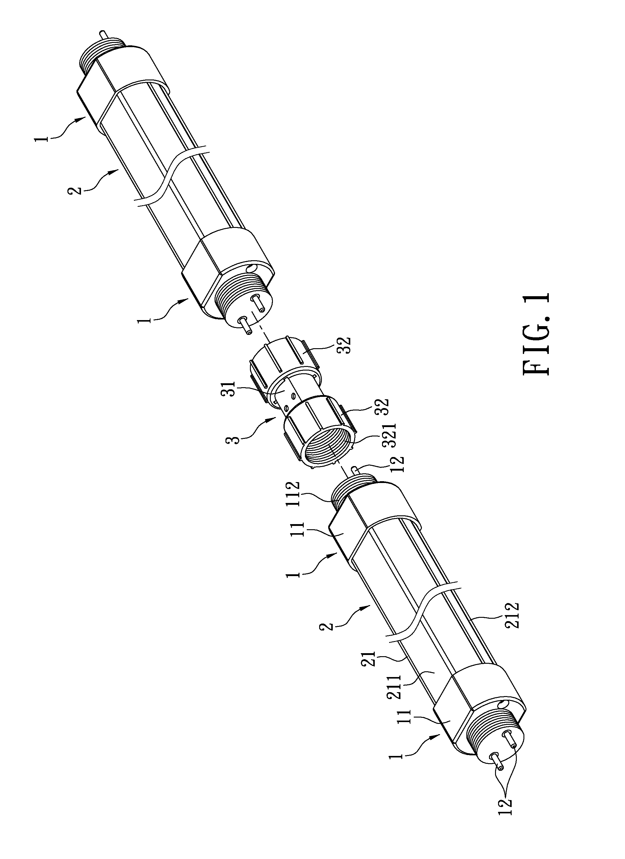 LED tube socket, adaptor and assembly thereof