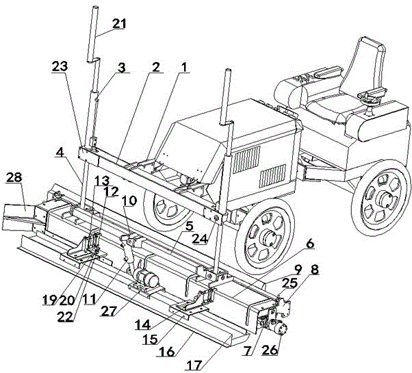 Automatic levelling work head for laser levelling machine