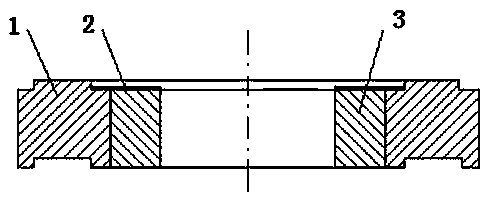 Welding sealing method for preventing crevice corrosion between iron anode and copper alloy flange