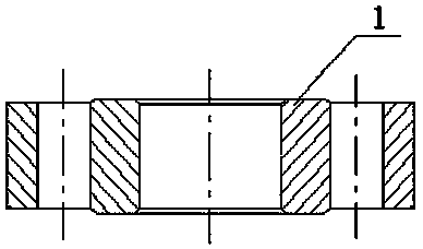 Welding sealing method for preventing crevice corrosion between iron anode and copper alloy flange