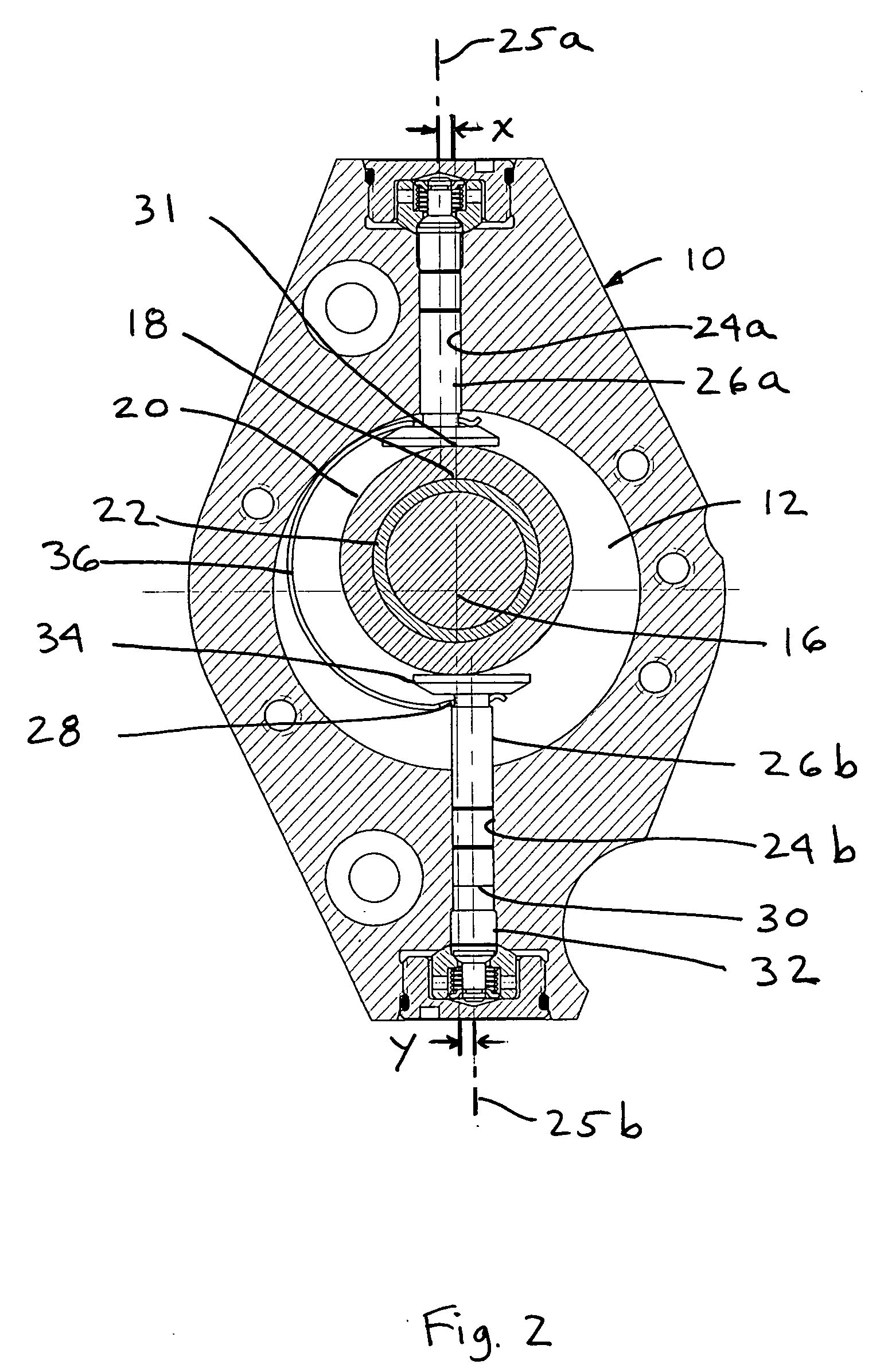 Radial piston pump with eccentrically driven rolling actuation ring