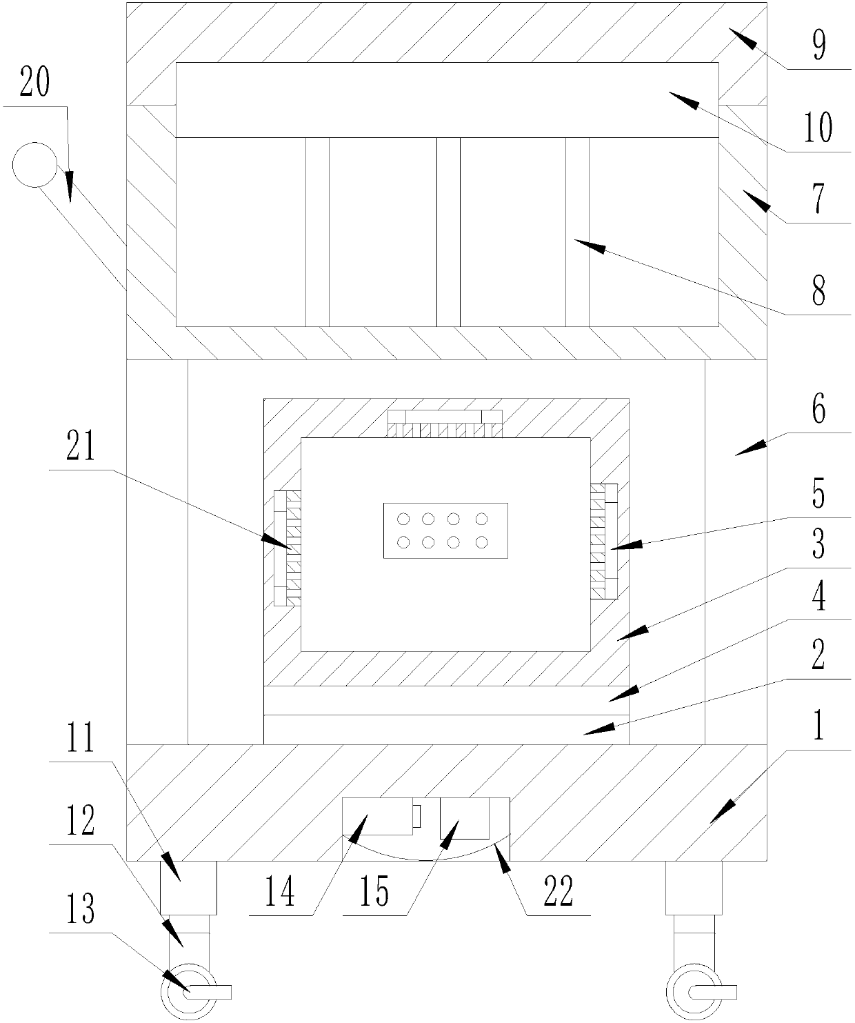 Drug sample separation transport cart for nurse station logistical support